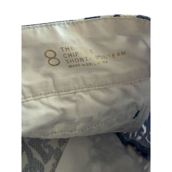 LILLY PULITZER Blue White Animal Print 10" Chipper Shorts Size 8 - Picture 7 of 7
